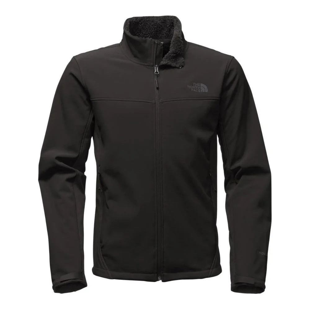 The North Face Mens Apex Chromium Thermal Black Soft Shell Jacket Small Full Zip